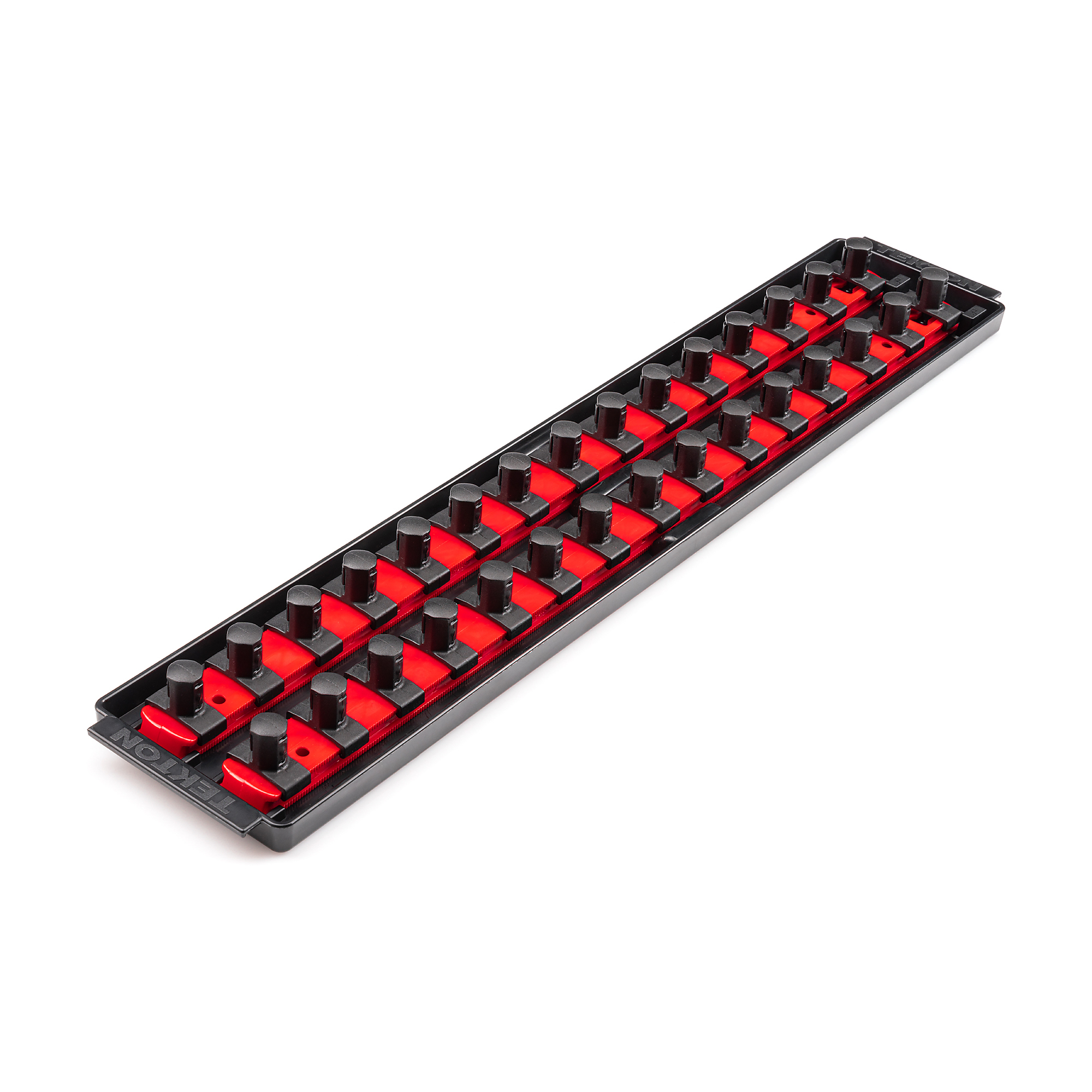 TEKTON 1/2 Inch Drive 2-Rail Socket Organizer Set, Red (30-Tool) | OST23130